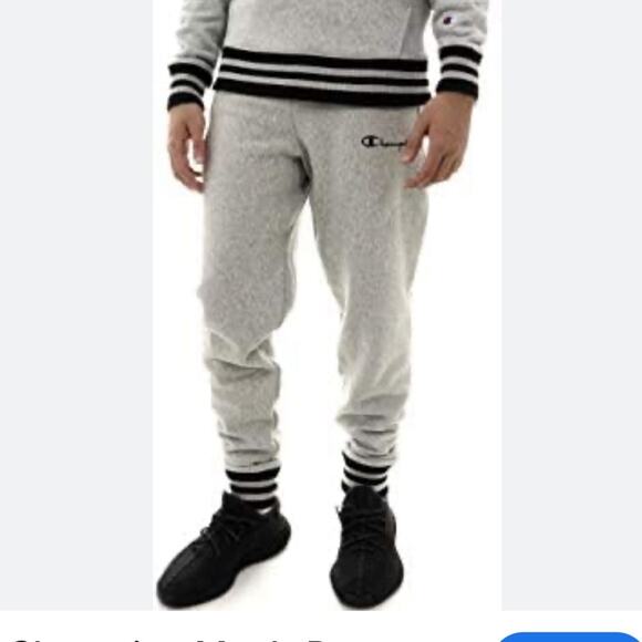 Champion Reverse Weave Jogger Unisex Medium Grey Fleece Sweatpant Casual Relaxed - Picture 2 of 10